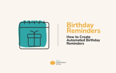 How to Create Automated Birthday Reminders